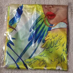 Oden’s Eye Hummingbird Scarf Square Silk Satin Legendary Diversa NEW